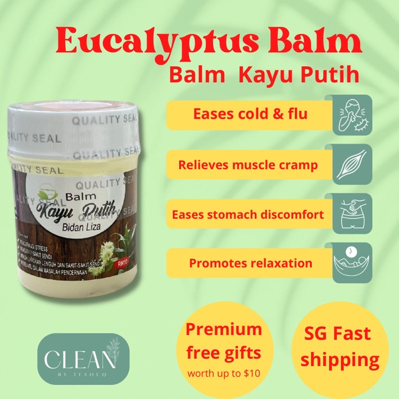 EUCALYPTUS BALM Balm Kayu Putih for Cold, Flu and Mind Relaxing