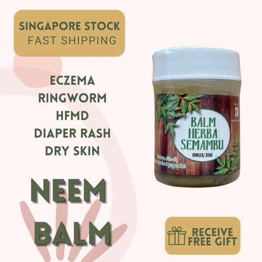 Fast Relief Neem (Semambu) Balm, Lotion & Soap for Eczema, Psoriasis, Dry Skin, Diaper Rash, HFMD, Chicken Pox