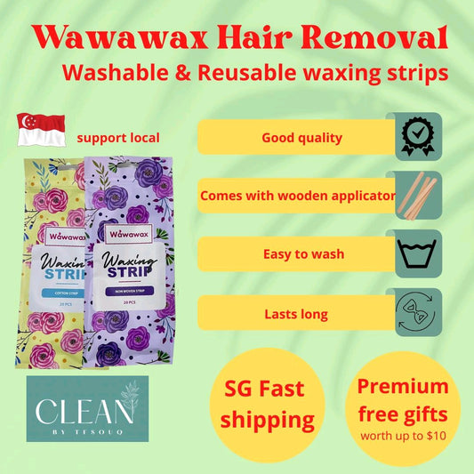 Wawawax Hair Removal Wax Strips Set