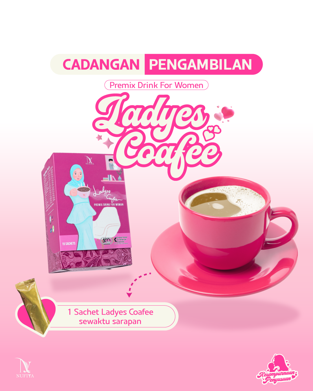 Nufiya Ladyes Coafee Nutritious modern jamu coffee for women's health