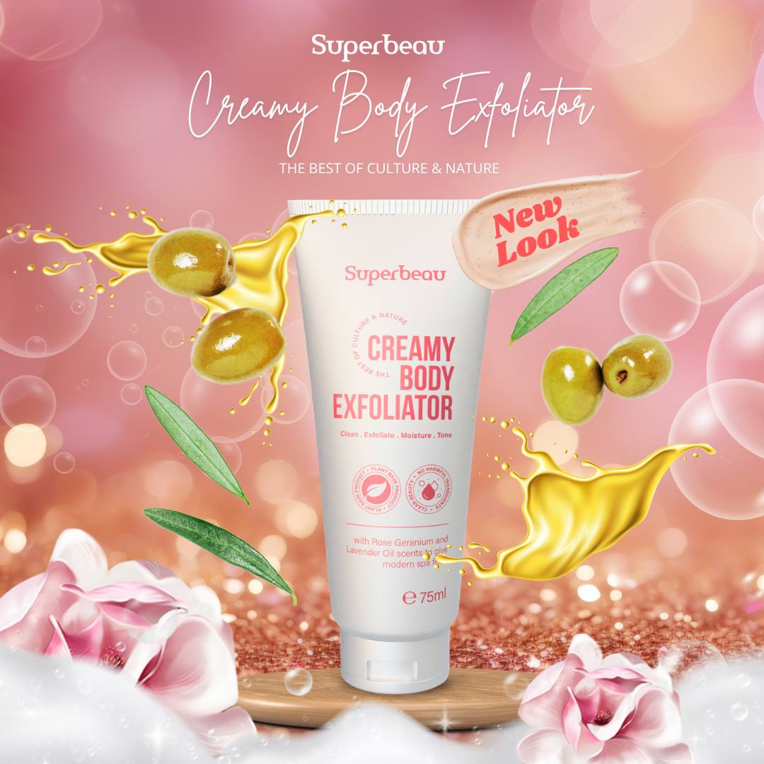 SUPERBEAU Creamy Body Exfoliator Natural Body Scrub